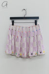 YANYAN KNITS woven plaid pleated skirt YYK-YYW24-0272-ZS purple